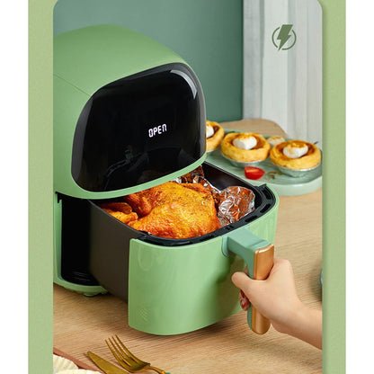 **AJIEYMXD Heißluftfritteuse 4 L | Touchscreen, 8 Programme, ölfreies Kochen, Antihaft, schnelle Airfryer-Technologie**