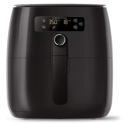 **AJIEYMXD Digitaler Airfryer Ofen | Touchscreen, Flachkorb, Twin-Turbostar-Technologie, ölfreies Kochen, Schwarz**